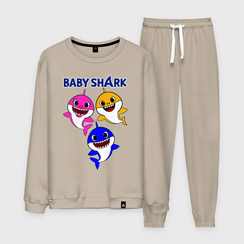 Мужской костюм Baby Shark / Миндальный – фото 1