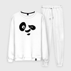 Костюм хлопковый мужской Панда, цвет: белый