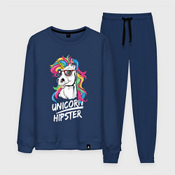 Костюм хлопковый мужской Unicorn hipster, цвет: тёмно-синий