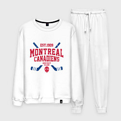Костюм хлопковый мужской Монреаль Канадиенс, цвет: белый