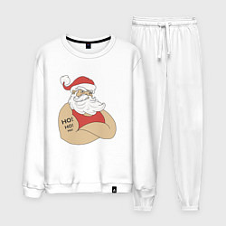 Костюм хлопковый мужской Santa Claus, цвет: белый