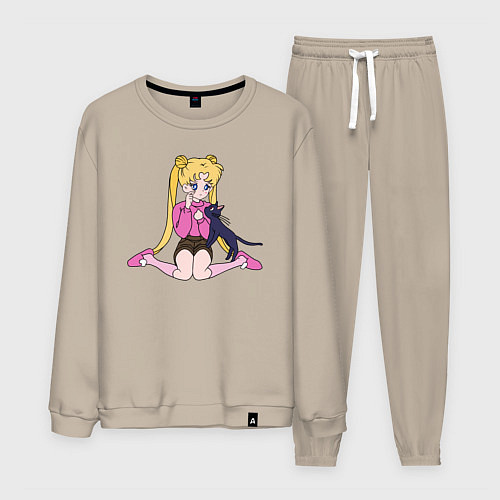 Мужской костюм Усаги и Луна / Миндальный – фото 1