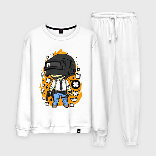 Мужской костюм PUBG / Белый – фото 1