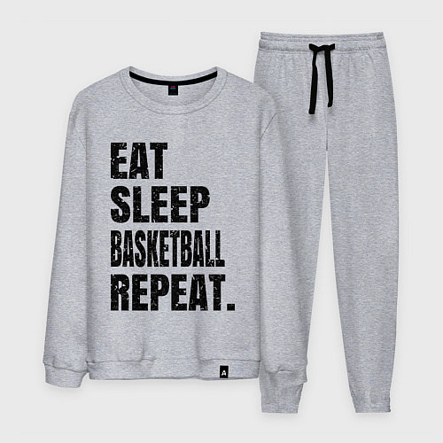 Мужской костюм EAT SLEEP BASKETBALL REPEAT / Меланж – фото 1