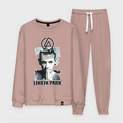 Костюм хлопковый мужской Linkin Park, цвет: пыльно-розовый