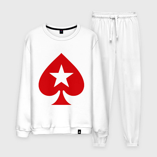 Мужской костюм Покер Пики Poker Stars / Белый – фото 1