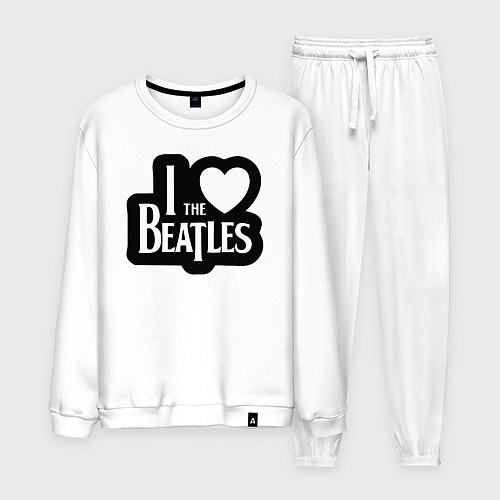 Мужской костюм I love Beatles - Я люблю Битлз / Белый – фото 1
