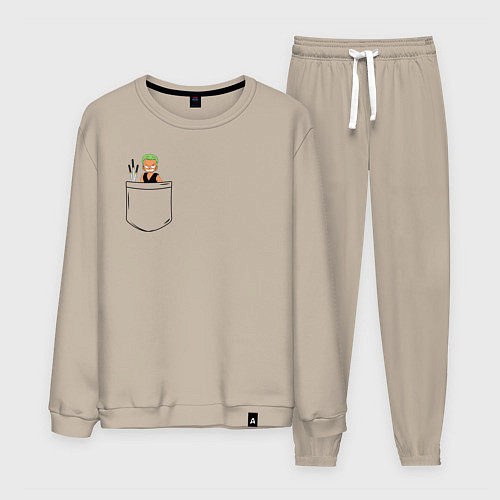 Мужской костюм One piece / Миндальный – фото 1