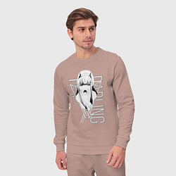 Костюм хлопковый мужской Zero Two, цвет: пыльно-розовый — фото 2