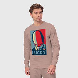 Костюм хлопковый мужской Guy-Manuel Lucky, цвет: пыльно-розовый — фото 2