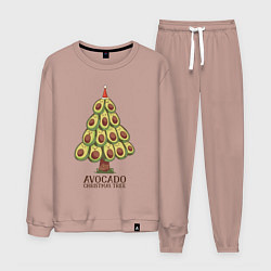 Костюм хлопковый мужской Avocado Christmas Tree, цвет: пыльно-розовый