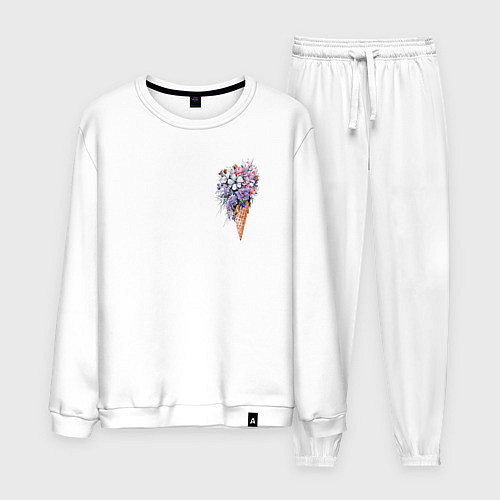 Мужской костюм Цветочное мороженое / Белый – фото 1