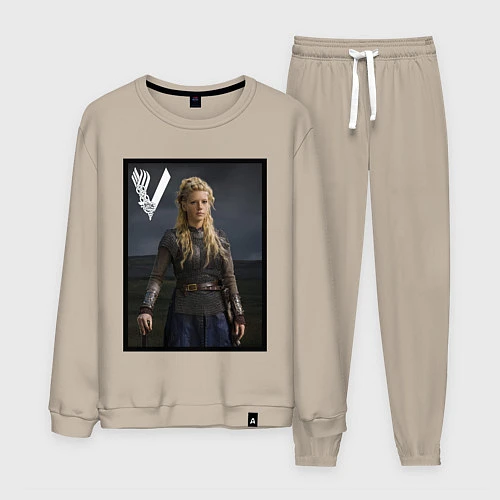 Мужской костюм Викинги Лагерта Vikings Lagertha Z / Миндальный – фото 1