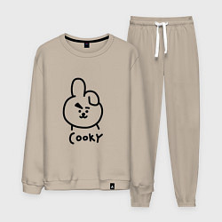 Костюм хлопковый мужской COOKY BTS, цвет: миндальный