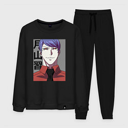 Костюм хлопковый мужской Shuu Tsukiyama, цвет: черный