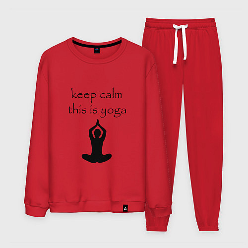 Мужской костюм Keep calm this is yoga / Красный – фото 1