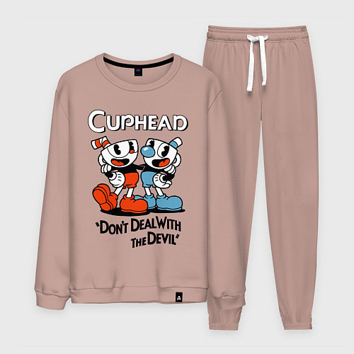 Мужской костюм Cuphead, Dont deal with devil / Пыльно-розовый – фото 1