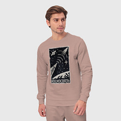 Костюм хлопковый мужской Космосвязь, цвет: пыльно-розовый — фото 2