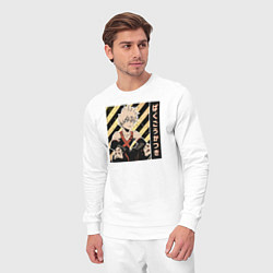 Костюм хлопковый мужской Моя геройская академия Бакуго, цвет: белый — фото 2