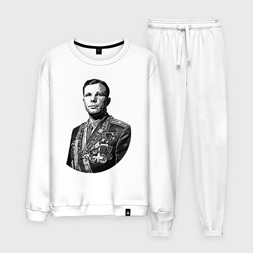 Мужской костюм Гагарин и медали / Белый – фото 1