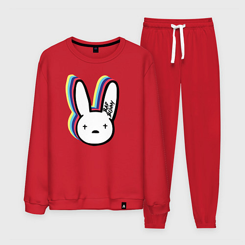 Мужской костюм Bad Bunny logo / Красный – фото 1