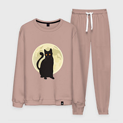 Костюм хлопковый мужской Moon Cat, цвет: пыльно-розовый