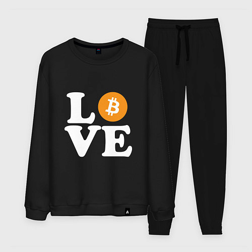 Мужской костюм LOVE BITCOIN БИТКОИН БИТОК / Черный – фото 1