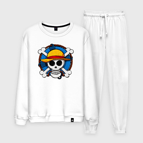 Мужской костюм Пиратский знак из One Piece / Белый – фото 1