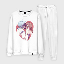 Костюм хлопковый мужской Tomoe and Nanami KIss, цвет: белый