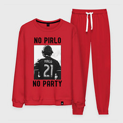 Костюм хлопковый мужской No Pirlo no party, цвет: красный