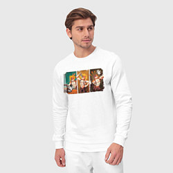 Костюм хлопковый мужской Мультмяускулс, цвет: белый — фото 2