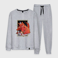 Костюм хлопковый мужской Маленький Загрей, цвет: меланж