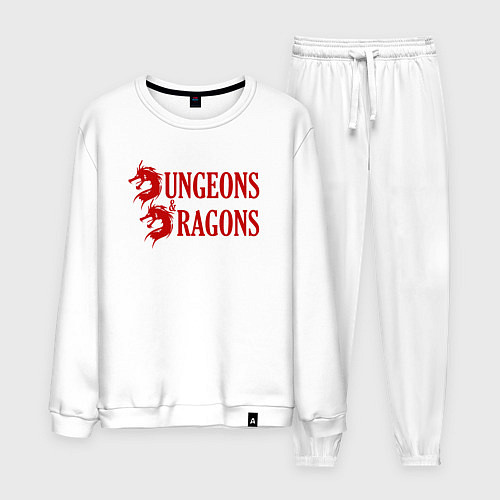 Мужской костюм Dungeons and Dragons Драконы / Белый – фото 1