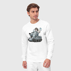 Костюм хлопковый мужской Девушки и танки Jatkosota, цвет: белый — фото 2