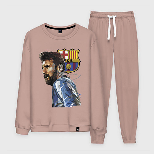 Мужской костюм Lionel Messi Barcelona Argentina Striker / Пыльно-розовый – фото 1