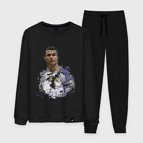 Мужской костюм Cristiano Ronaldo Manchester United Portugal / Черный – фото 1