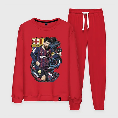 Мужской костюм Messi Barcelona Argentina Striker / Красный – фото 1