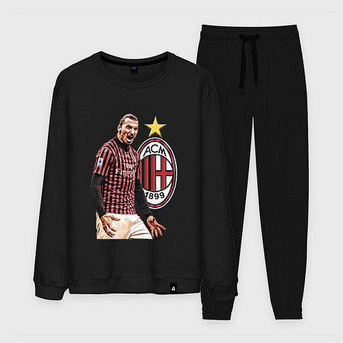 Мужской костюм Zlatan Ibrahimovic Milan Italy / Черный – фото 1