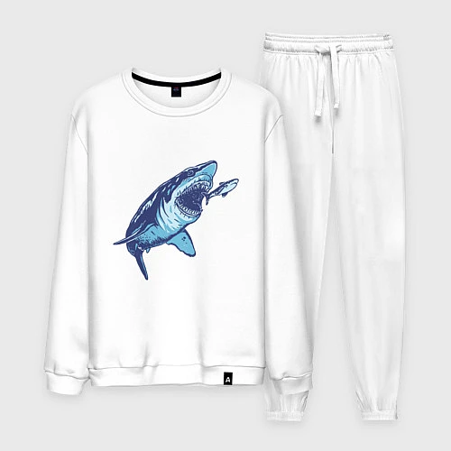 Мужской костюм Гигантская акула Мегалодон / Белый – фото 1