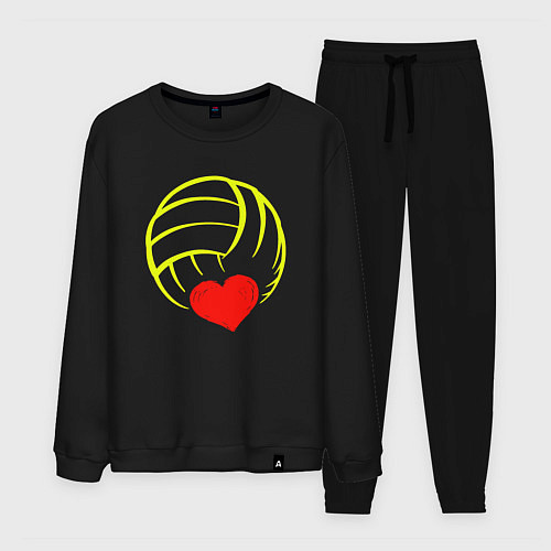 Мужской костюм Volleyball Heart / Черный – фото 1