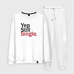 Костюм хлопковый мужской Yep, Still & Single, цвет: белый