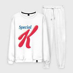 Костюм хлопковый мужской Special k merch Essential, цвет: белый