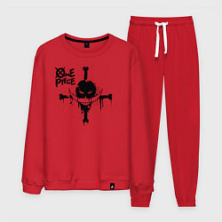 Костюм хлопковый мужской Пираты Белоуса One Piece, цвет: красный