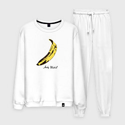 Костюм хлопковый мужской Банан, Энди Уорхол, цвет: белый