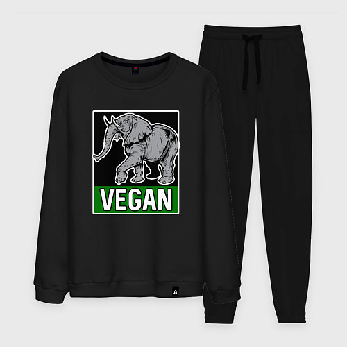 Мужской костюм Vegan elephant / Черный – фото 1