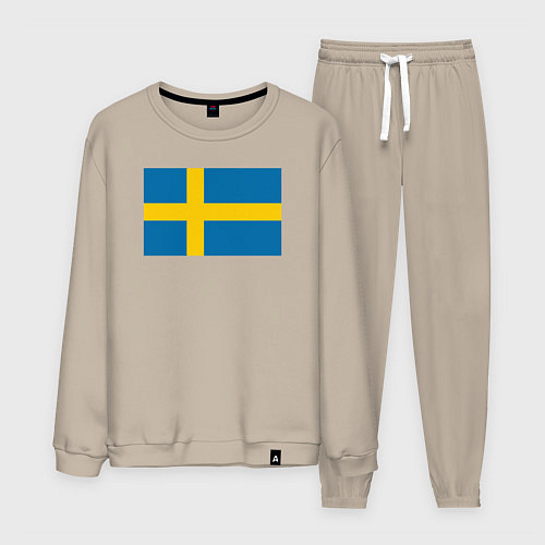 Мужской костюм Швеция Флаг Швеции / Миндальный – фото 1