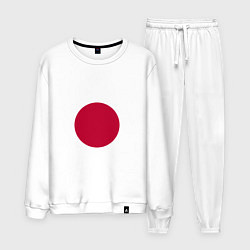 Костюм хлопковый мужской Япония Японский флаг, цвет: белый