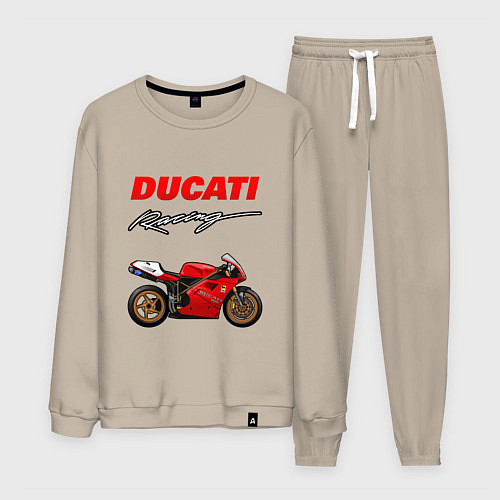 Мужской костюм DUCATI ДУКАТИ MOTOSPORT / Миндальный – фото 1