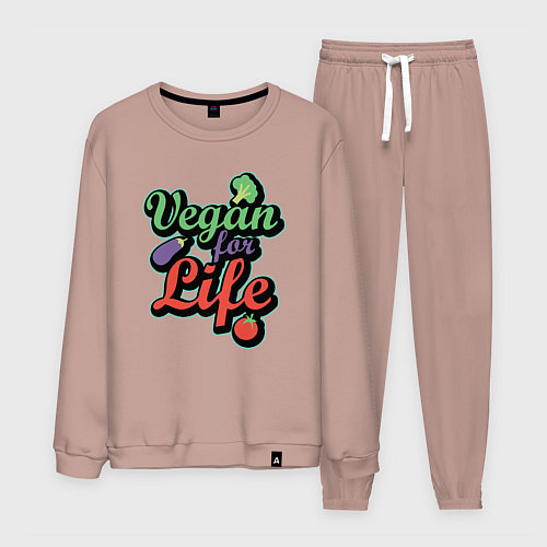 Мужской костюм Vegan For Life / Пыльно-розовый – фото 1