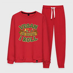 Костюм хлопковый мужской Vegan - How I Roll, цвет: красный